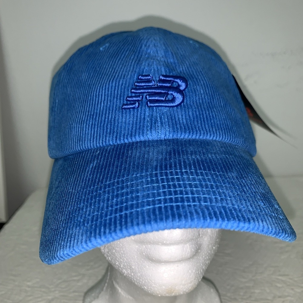 New‎ Balance Blue Corduroy Adjustable Seasonal Hat Baseball Cap - OSFA